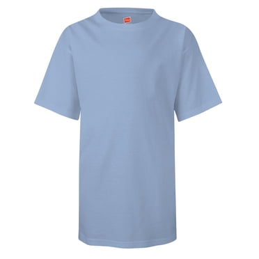 Hanes Nano-T Kids` T-Shirt, L, Light Blue