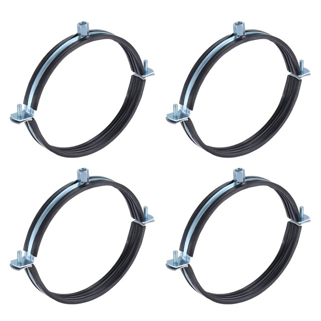 4 Pack Split Ring Pipe Hanger, 160mm/6.3inch Adjustable Pipe Bracket Clamp