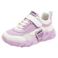 thumbnail image 1 of 2025 Girls Sneakers Four Season Children Sneaker Sneaker Flat Thick Bottom Non Slip Lightweight Mesh Upper Breathable Comfortable Lace Up Hook Loop Solid, 1 of 9