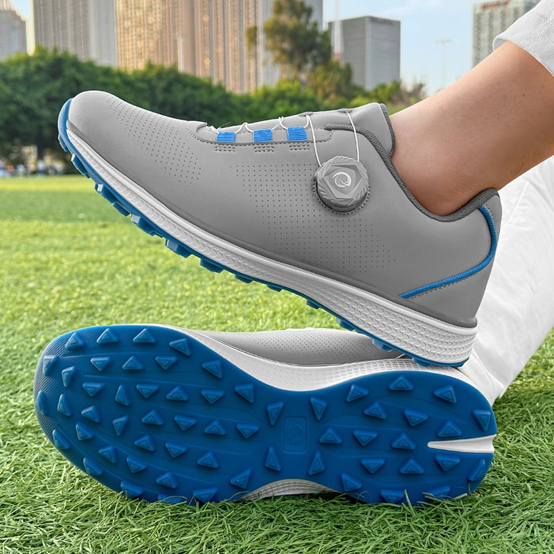 Golf shoes for men and women with waterproof rotating buttons