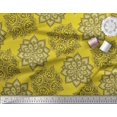 thumbnail image 2 of Soimoi Moss Georgette Fabric Floral Mandala Printed Craft Fabric by the Yard 42 Inch Wide, 2 of 3