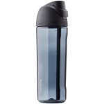Owala FreeSip Clear Tritan Plastic Water Bottle with Straw, BPA-Free Sports Water Bottle, Great for Travel, 25 Oz, Very, Very Dark (Pack of 1)