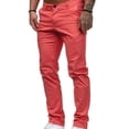 thumbnail image 5 of Babysbule Clearance Mens Pants Men's Casual Button Open Slim Fit Straight Solid Color Trousers, 5 of 5