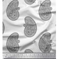 thumbnail image 1 of Soimoi Silk Fabric Paisley Block Printed Craft Fabric by The Yard 42 Inch Wide, 1 of 3