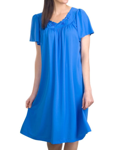 Shadowline Short Gown 36280 Sapphire 1X