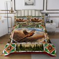 thumbnail image 1 of Erosebridal Safari Pheasant Coverlet Set King,Aztec Tribal Bedding Set,Jungle Bedroom Decor,Ultra Soft,3 Pieces, 1 of 5
