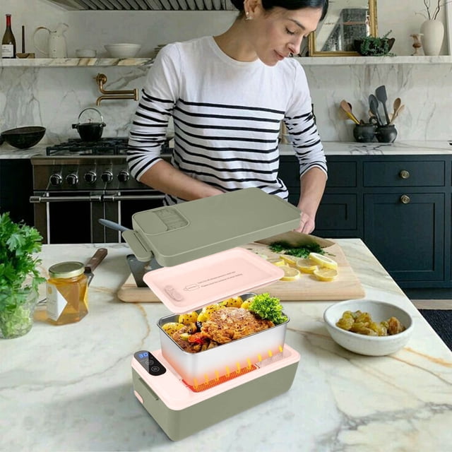 Chauffe-repas Portable Rechargeable Isolé pour Boîte à Lunch