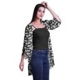 thumbnail image 3 of Moomaya Printed Georgette Beach Clothes For Women Short Shrug Cover Up Cardigan, 3 of 5
