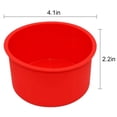 thumbnail image 2 of Cake Mould Bakeware Set Silicone 4 Inch Round Cake Pan Nonstick Reusable for Quick Bakes 6-Piece Red, 2 of 7