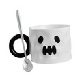 thumbnail image 3 of Ceramic Coffee Mug, Holiday Coffee Mug, Milk Juice Mug, Gift Mug, Pumpkin, Cat, white, 3 of 7