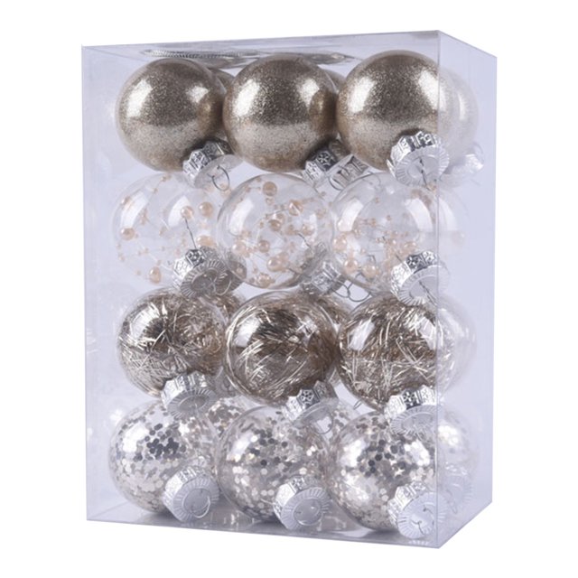 Vaidha 24PCS Christmas Tree Ornament Pendant Party Supplies Tree Hanging Plastic Ball