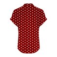 thumbnail image 3 of fatyb Womens Printed V Neck Tops Short Sleeve Button V Neck Tshirts Lightweight Summer Beach Blouses, 3 of 5