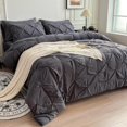 thumbnail image 3 of Maple&Stone Queen Comforter Set Pieces P Pleat Bed in A Bag Comforter Queen Sets Pintuck with Comforter Sheets Pillowcases & Shams Bedding Comforter Sets for Queen Siz, 3 of 6