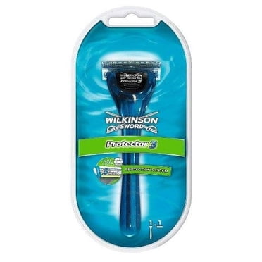 Wilkinson Sword Protector 3 Système de Rasoir de Rasage, 1 Manche avec 1 Lame (Comparable au Protecteur Schick)