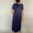 thumbnail image 4 of LOVZFMLL Robes pour Femmes Robe T-Shirt Maxi à Manches Courtes Nuisette Super Douce et Confortable Pyjama Chemises de Nuit Tenue de Détente Décontractée Vêtements de Nuit, 4 of 7