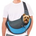 thumbnail image 1 of Pet Dog Sling Carrier Breathable Mesh Travel Safe Sling Bag Carrier for Dogs Cats, 1 of 7