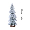 thumbnail image 2 of SouMaox Wooden Christmas Tree, Snow Flocked Cedar Design, Round Base Stability, Tabletop Festive Ornament for Party Decor, 2 of 7