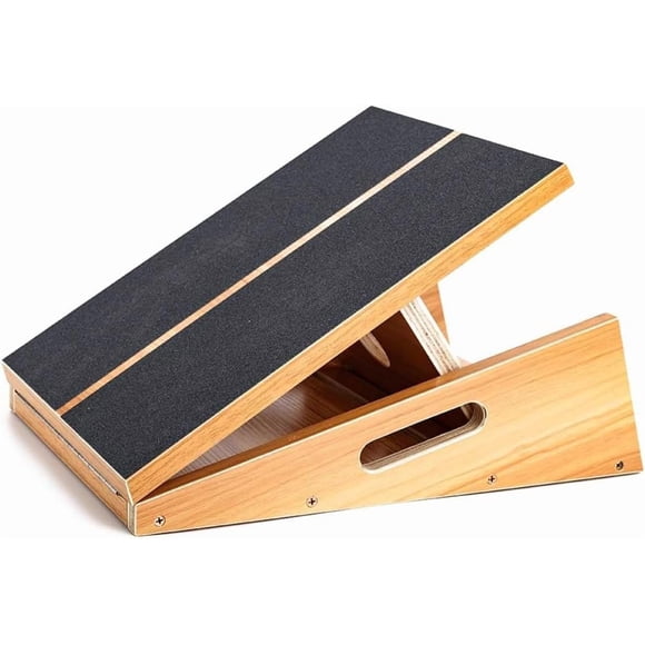 StrongTek Wooden Slant Board, Adjustable Incline, Side Handles, Non-Slip