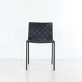 thumbnail image 3 of Soho Mid-century Modern Leather Weave Side Chair - Contract Grade, 3 of 7