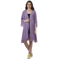 thumbnail image 2 of Moomaya Moss Georgette Printed Shrug Beach Cloth 3/4 Sleeve Cardigans For Women, 2 of 6
