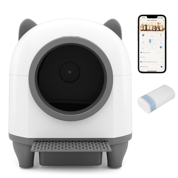 Gymax Litière Autonettoyante pour Chats Multiples et Aînés à la Maison