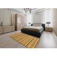 thumbnail image 4 of Ahgly Company Tapis d'Intérieur Carrés Abstraits Orange Tapis de Zone Abstraits, 8 Pieds Carré, 4 of 6