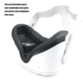 thumbnail image 4 of Eye Cushion PU Leather VR Face cushion vr face Pad Removable Glass Protective Pad Foam Cover Replacement for Oculus Quest 2, 4 of 9