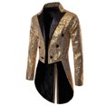 thumbnail image 3 of TheFound Complet pour Homme Paillettes Brillantes Col Rabattu Bal Queue-de-Pie Smoking, 3 of 6