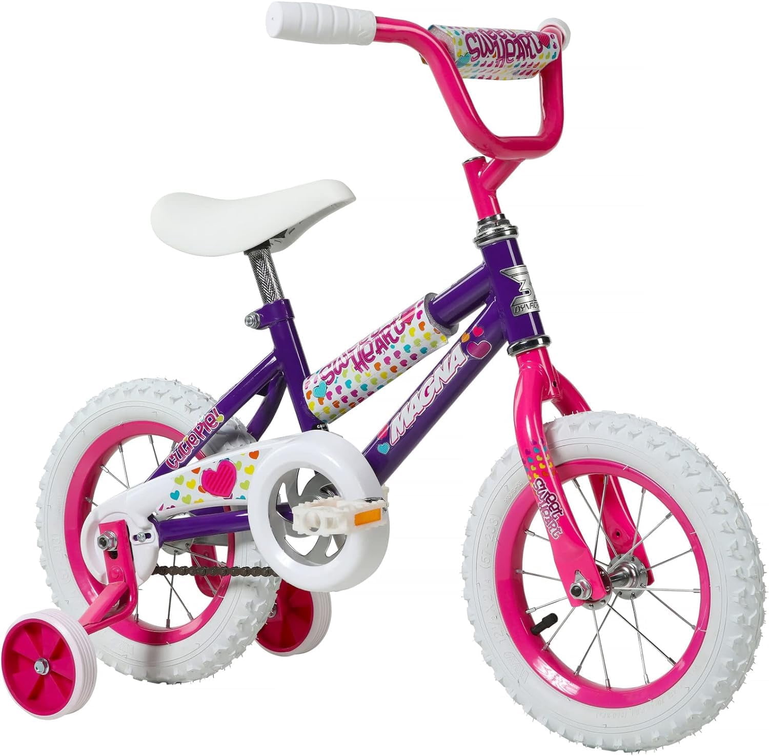 Dynacraft Magna Sweetheart 12"" Children's Bike - Fun and Colorful Design Sturdy and Durable Perfect for Kids Learning to Ride Easy to Assemble Ideal for Young Riders