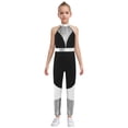 thumbnail image 1 of Freebily Kids Girls Shiny Metallic Gymnastic Unitard Sleeveless Bodysuit for Training and Performance Silver 10, 1 of 6