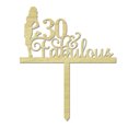 thumbnail image 1 of 30 Fabulous Custom Birthday Cake Topper Personalized Rustic Wooden Cake Topper Cake Decoration 6-7 Inches Wide, 1 of 3