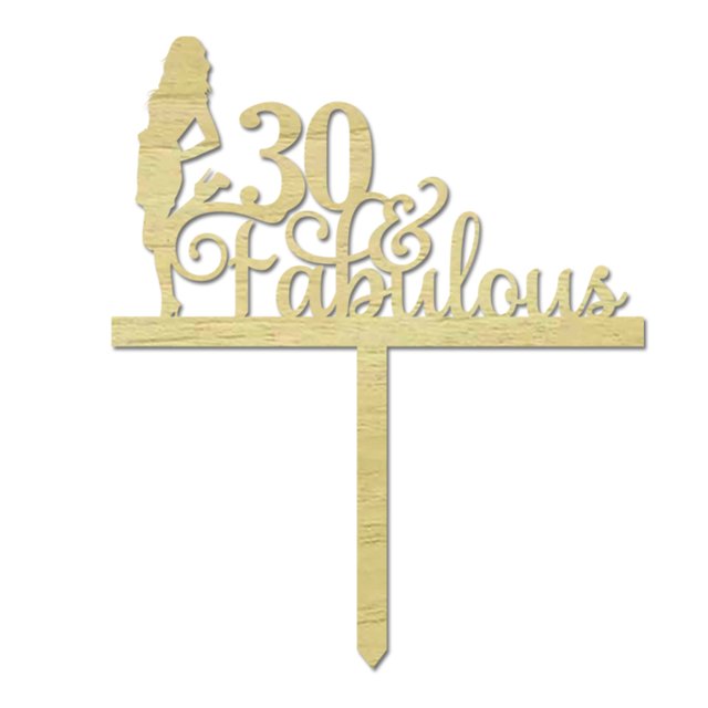 30 Fabulous Custom Birthday Cake Topper Personalized Rustic Wooden Cake Topper Cake Decoration 6-7 Inches Wide