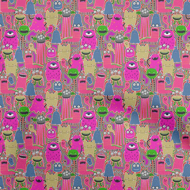 oneOone Cotton Poplin Fuschia Pink Fabric Abstracts Craft Projects Decor Fabric Printed By The Yard 42 Inch Wide