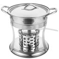 thumbnail image 4 of SHISUYAN Stainless Steel Hot Pot with Stove for Kitchen Use Silver Color Durable and Easy to Clean 10 Inch, 4 of 9