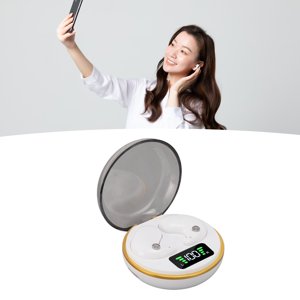 Sleep Headphones with Digital Display Charging Case for Side Sleepers, Bluetooths Earbuds Built in Battery, Wirelessly Earphones for Sleep Work Workout