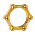 thumbnail image 3 of Bike Threaded Front/Rear Hub Aluminium Alloy Disc Rotor Flange Adapter Base Golden 44mm, 3 of 7