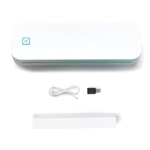 Portable A4 Thermal Printer Inkless for Office Photo PDF Document Memo Stencil Printing White,1*Printer 1*English manual 1*Data cable 1*White paper,White