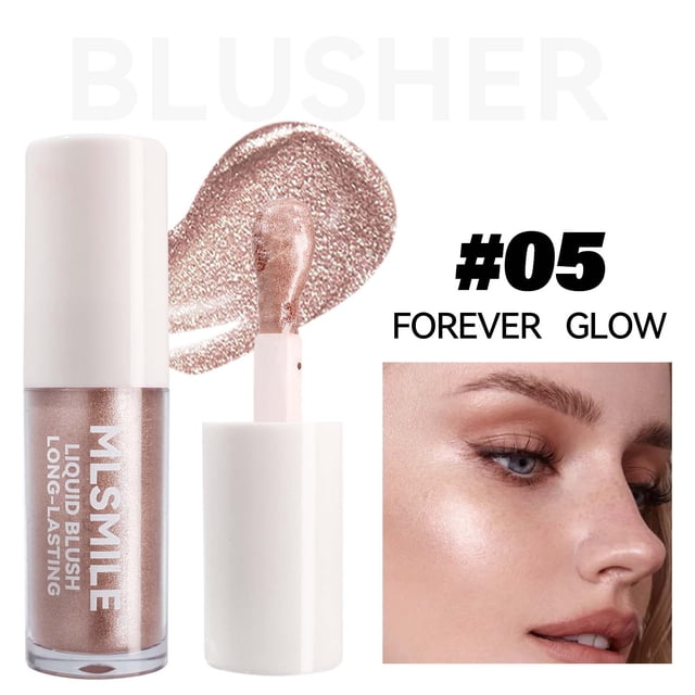 Dvkptbk Highlight blush Liquid Blush for and Cheeks Fine Shim Highlight Contours Moisturizing Color Developing Rouge Blush 4.5ml
