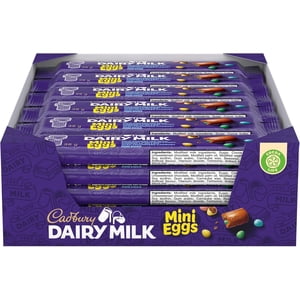 CADBURY DAIRY MILK, Mini Eggs Chocolate Bars, Milk Chocolate with CADBURY Mini Eggs Candy, 24 x 38 g Chocolate Bars, 912g, Made in Canada