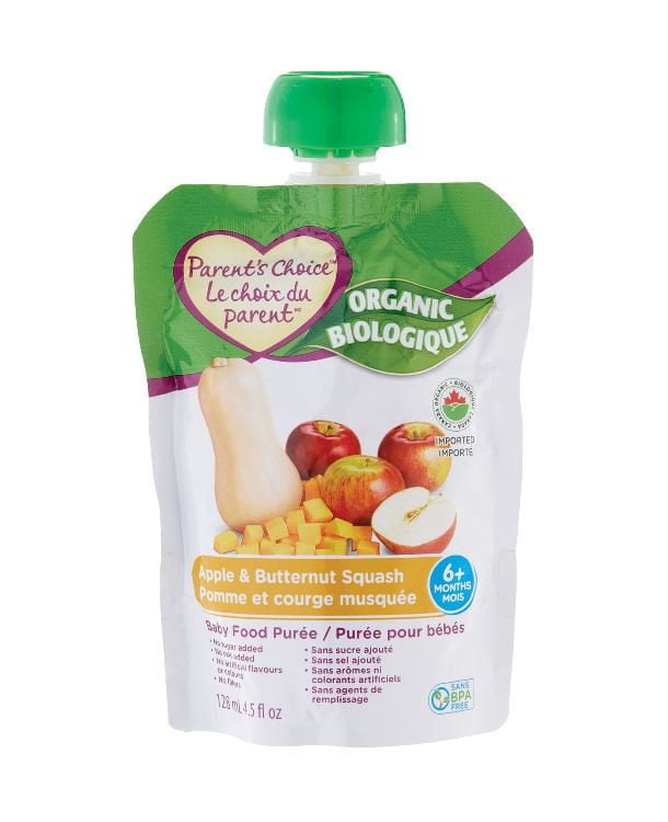Parent's Choice Purée pour Bébés Biologique Pomme & Courge Musquée Butternut