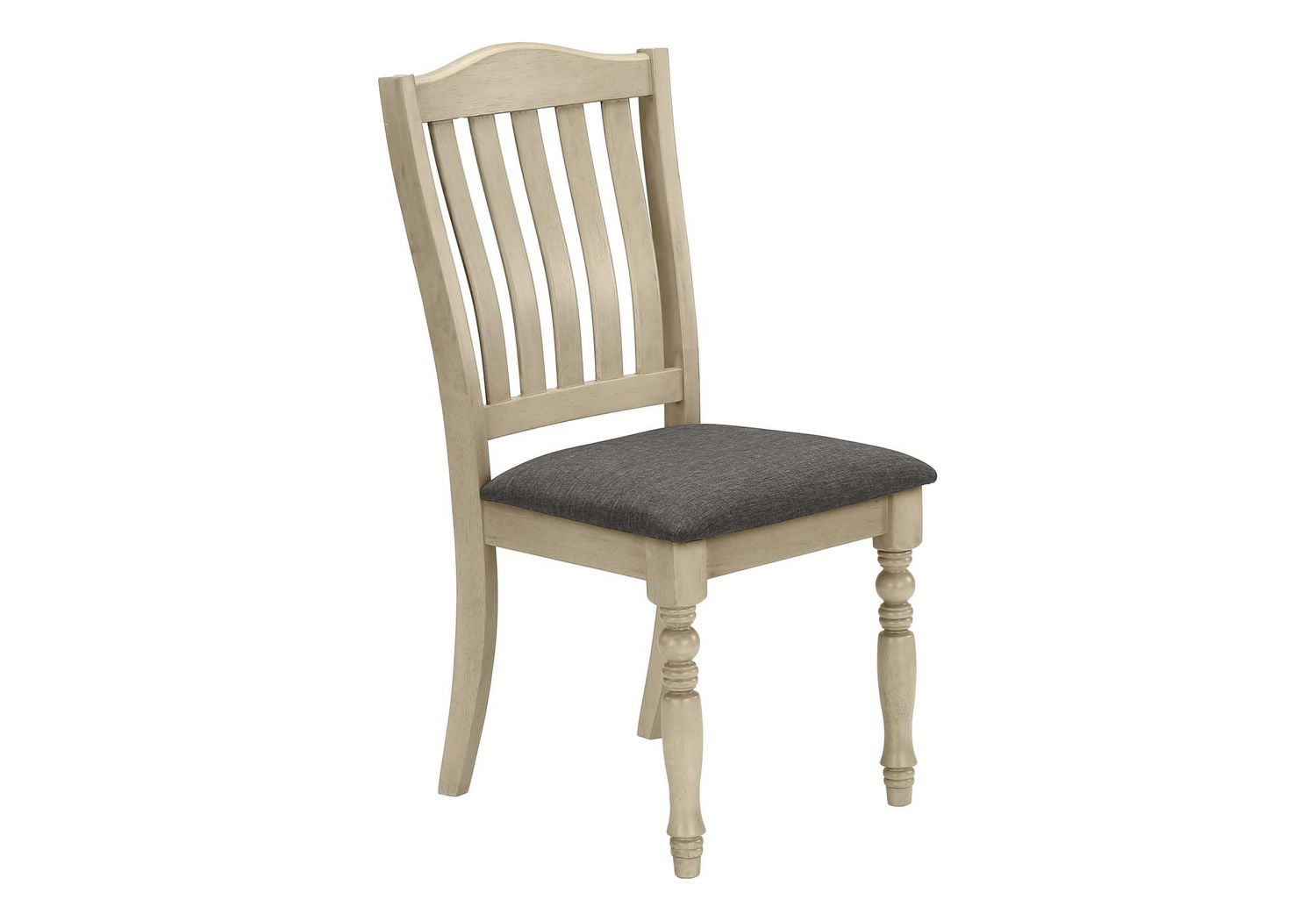 Monarch Specialties Chaise De Salle À Manger, 39 Pouces De Hauteur, Ensemble De 2, Rembourré, Salle À Manger, Cuisine, Coté, Gris Antique, Tissu Gris, Pieds En Bois, Transitionnel