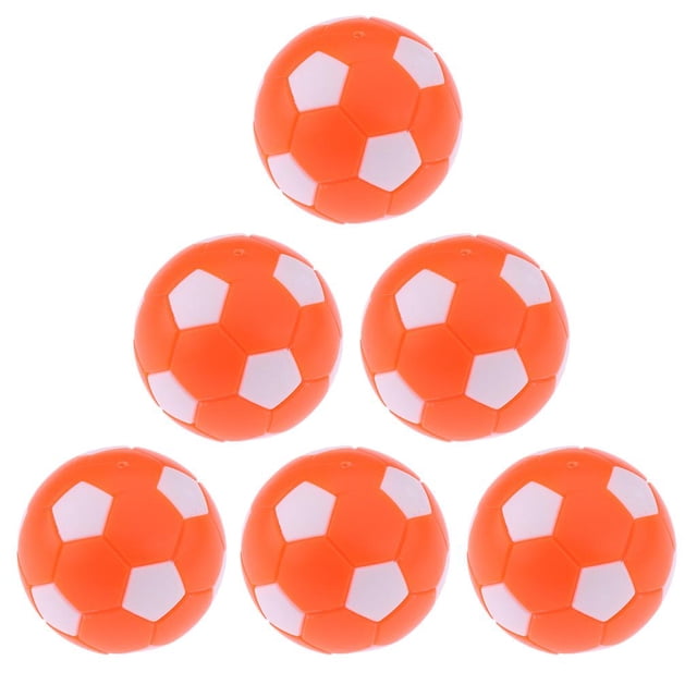 S SERENABLE 6Pcs Soccer Table Foosball Ball 36mm Plastic Replacement Fooseball Game.Fun.Set Orange