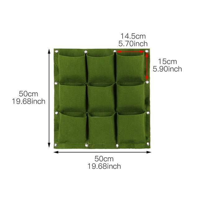 Birdeem Pockets Garden Vertical Planter Wall Mount Living Growing Bag Pouch