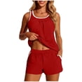 thumbnail image 2 of Pounoo Plus Size Tankini Swimsuits for Women Floral Two Piece Tummy Control Tank Tops and High Waisted Shorts Bathing Suits Gift, 2 of 9