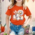 thumbnail image 2 of XDZJLR T-Shirt Fille Tout-Petit Graphique de Pâques Coupe Ample Décontractée Manches Courtes Col Rond pour Garçons 4-5 Ans, 2 of 4