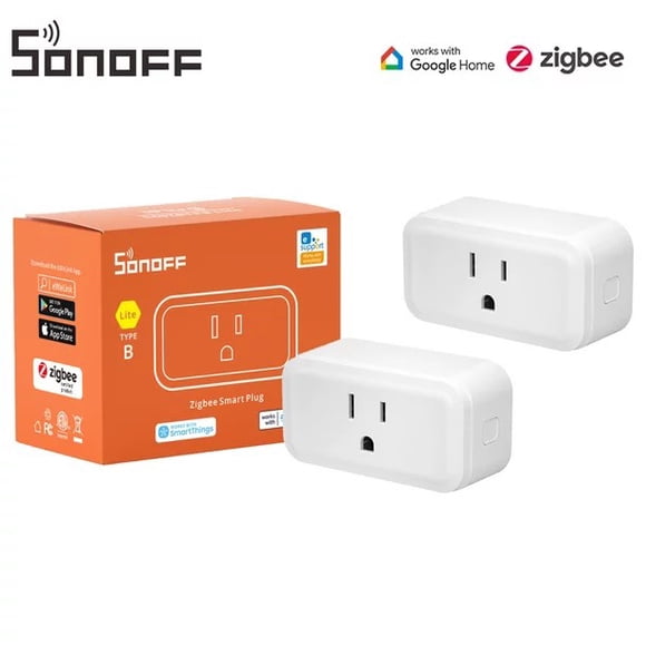 SONOFF S40 Lite 15A Zigbee Smart Plug with ETL Certified, Works with SmartThings, and Amazon Echo Plus, Hub Needed for Alexa 2-Pack
