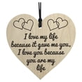 thumbnail image 1 of Dvkptbk Heart-Shaped Label Wooden Commemorative Wooden Sign Pendant Home Decor, 1 of 5