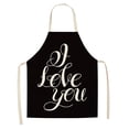 thumbnail image 2 of TIMIFIS Pockets Holds 1Pc Parent Adult The Family Kitchen Lovely Print Linen Family Aprons Kitchen Gadgets, 2 of 2