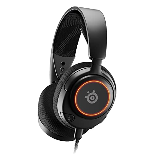 SteelSeries Écouteurs de Jeu Arctis Nova 3 Filaires Étanches PC PS5 PS4 Switch Compatibles Éclairage RVB IA Réduction de Bruit Audio Spatial Son Hi-Fi Réglable 61631 Noir