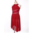 thumbnail image 4 of MSemis Jupe de Ballet Sans Manches en Strass Brillant pour Filles Moderne Contemporain Bordeaux 8, 4 of 7